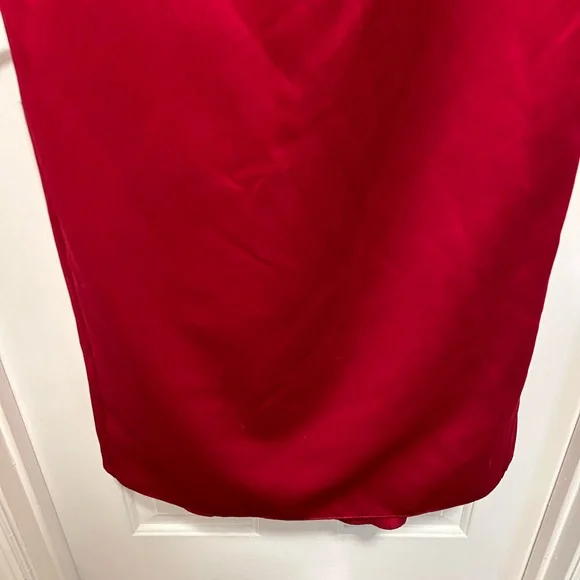 NWT- David's Bridal Red, strapless bridesmaid, prom gown size 6 - Picture 7 of 7